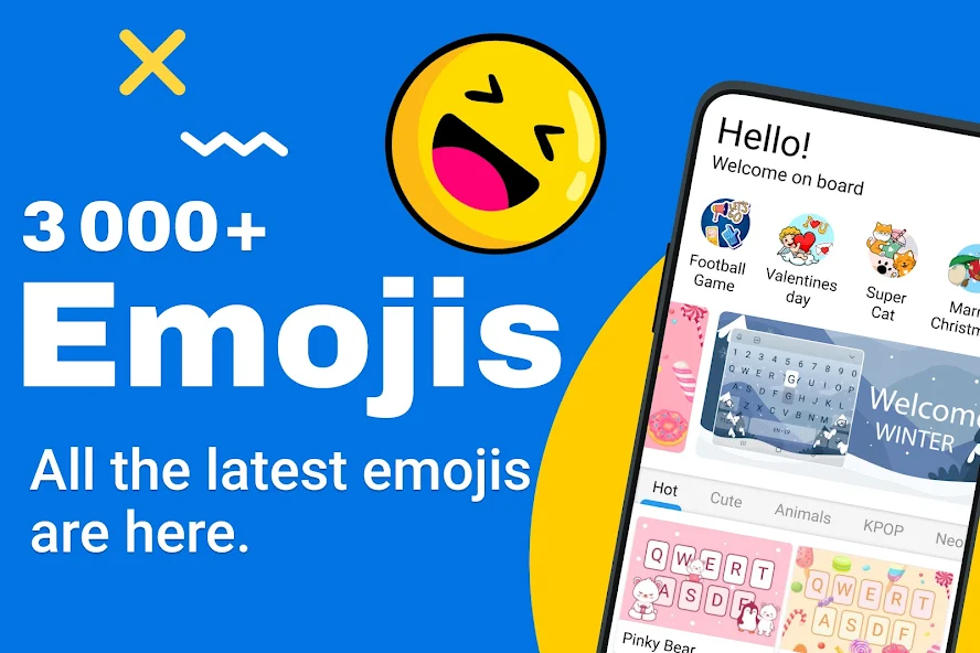 Cute Emoji: keyboard, sticker MOD APK v1.0 (Unlocked) - Apkmody