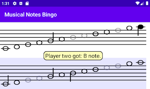 Musical Notes Bingo