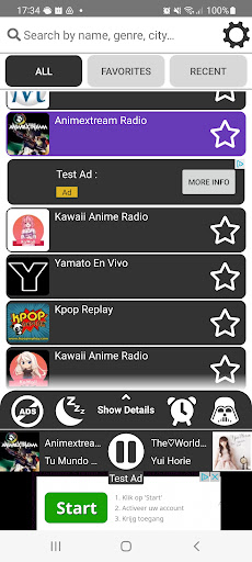Android application Anime Radios & Game music screenshort