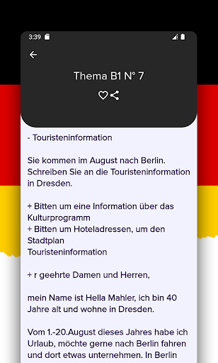 Brief Schreiben Deutsch B1 Screen 3