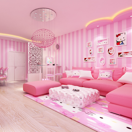 Pink house with furniture. Cra – Apps no Google Play