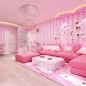 ピンクの家のデザイン：プリンセスガーリールーム
