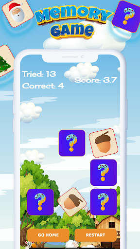 Android application Memory Game screenshort