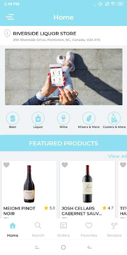 Android application Riverside Liquor Store screenshort