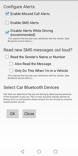 Android application Call Alert screenshort