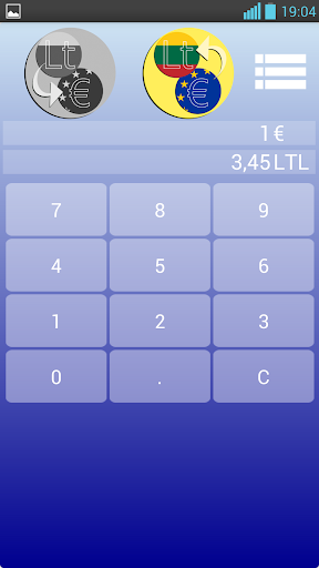 Euro Litas Converter EUR / LTL Screen 2