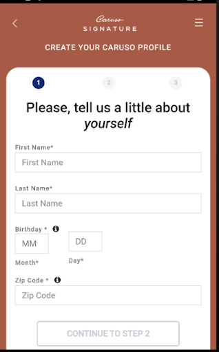 Android application Caruso Signature screenshort
