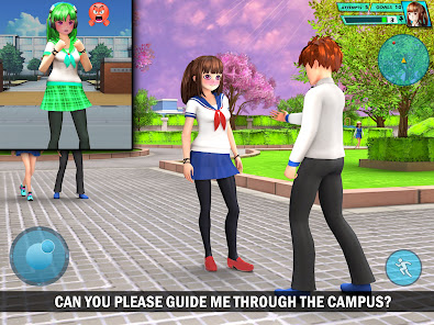 Captura 15 School Love Life: Anime Games android