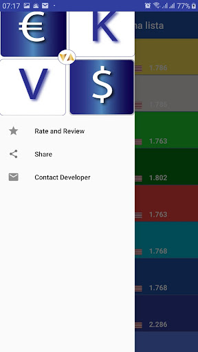 Android application Konvertor valuta/kursna lista screenshort