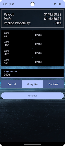 Parlay Calculator Screen 3