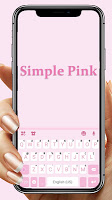 screenshot of Simple Pink Keyboard Theme