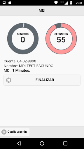 Android application MDI Monitoreo de Ingreso. screenshort