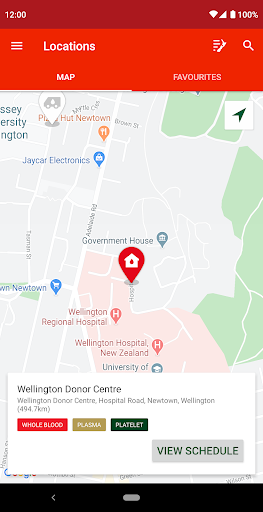 NZ Blood Service Donor App Screen 3