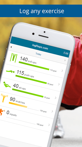 Android application LogReps - Track Exercises screenshort