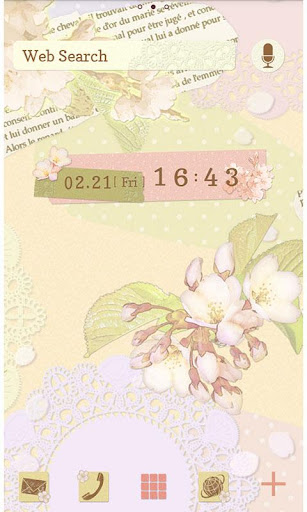 Android application NaturalSakura Theme +HOME screenshort