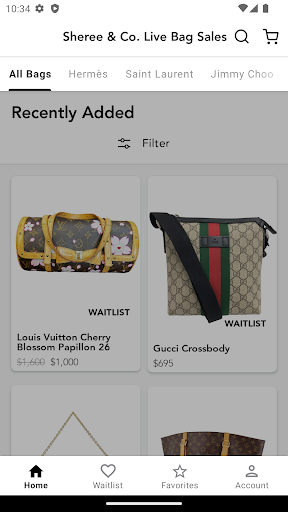 Android application Sheree & Co. Live Bag Sales screenshort