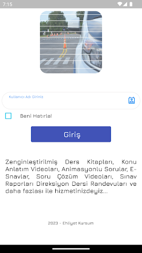 Android application Danişmend Sürücü Kursu screenshort