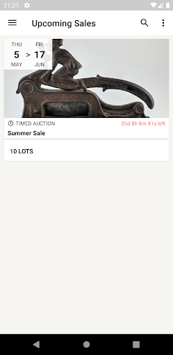 Android application Brooks Auction screenshort