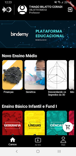 Android application Bindemy Cursos screenshort