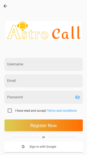 AstroCall Screen 2