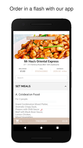Android application Mr Hau's Oriental Express screenshort