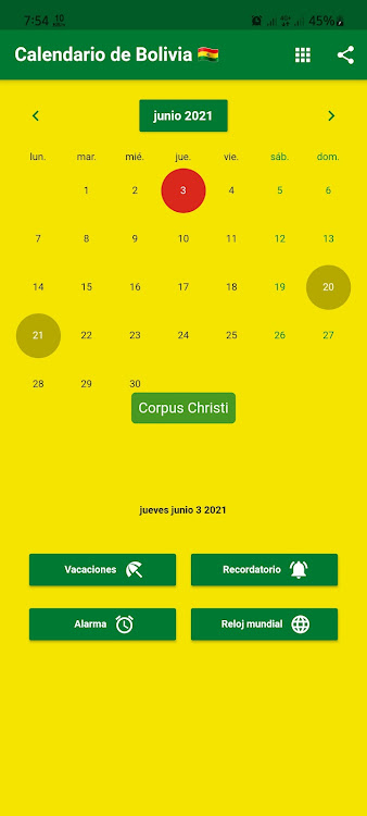 Calendario de Bolivia 2024 - 6.6.63 - (Android)