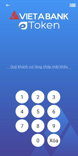Android application VietABank eToken screenshort