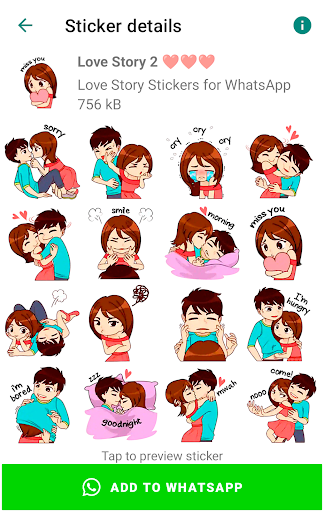 Love Story Stickers Screen 3