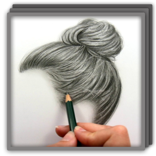 Cabelo desenho  Realistic hair drawing, How to draw hair, Realistic  drawings