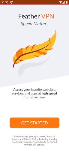 FeatherVPN: A Fast, Secure VPN Screen 2