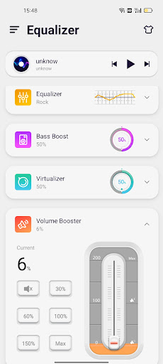 Equalizer, Volume Bass Booster Screen 2
