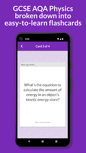 Android application Key Cards GCSE AQA Physics screenshort