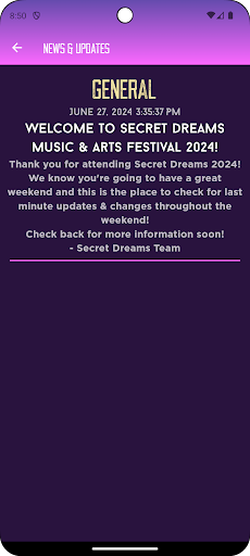 Secret Dreams Music Festival Screen 3