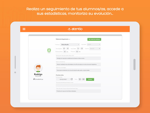 Android application atentio Profesional screenshort