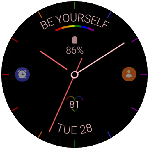 Minimal Rainbow watch face
