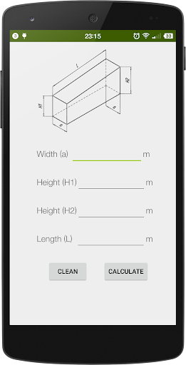 The volume of excavation works Screen 2