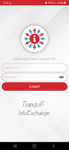 Tranquil+ InfoExchange Screen 2