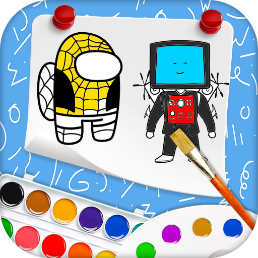 Coloring book for kids logo