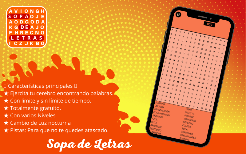 Captura de Pantalla 2 Sopa de Letras Español App android