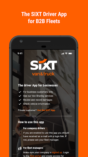 Android application SIXT VAN & TRUCK screenshort