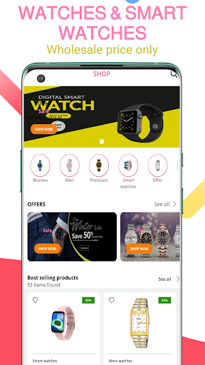 Android application Watch Online Shopping App screenshort