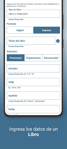APPA: Generador de citas APA Screen 2