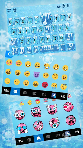 Cool Ice Keyboard Theme Screen 2
