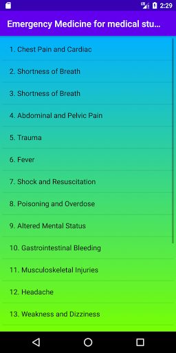 Emergency Medicine Handbook Screen 2