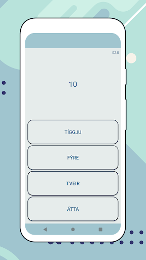 Numbers in Faroese language Screen 3