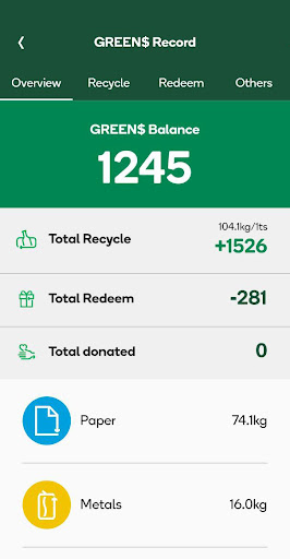 GREENS Mobile App Screen 3