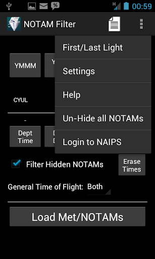 NOTAM Filter Screen 2