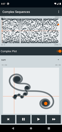 Complex Sequence Calculator Screen 2