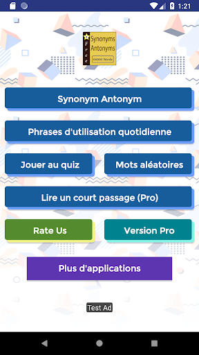Aperçu de l'application