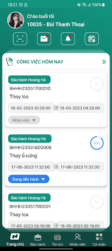 Android application Hoàng Hà Care screenshort